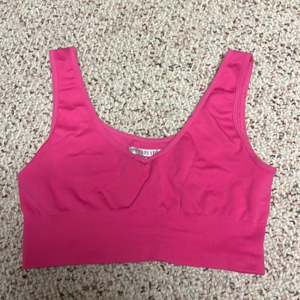 Hot pink sports tank top